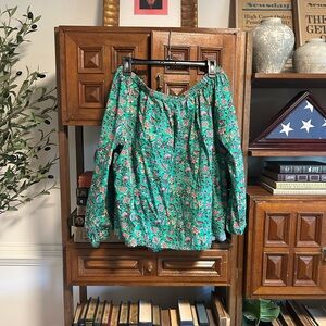 Boden Green Floral Patterned Shirt